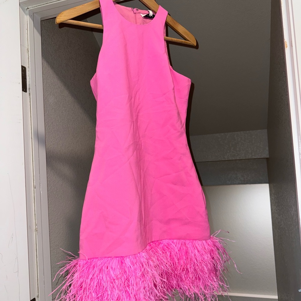 Likely Pink Ruffled Sheath Mini Dress - Picture 4 of 4